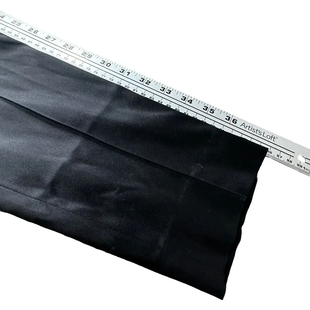 Akris Dress Pants Women's 8 Black Silk Pleated Straight Leg Side Closure‎ Zipper